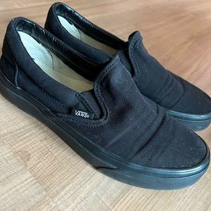 Black slip on Vans